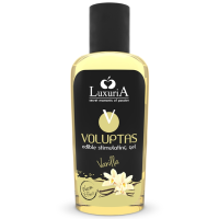 INTIMATELINE LUXURIA - VOLUPTAS GEL MASAJE COMESTIBLE EFECTO CALOR - VAINILLA 100 ML · INTIMATELINE · Aceites con Sabores
