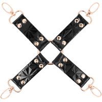 BEGME - BLACK EDITION HOG TIE CUERO VEGANO · BEGME FETISH GAMES · Esposas de fijación