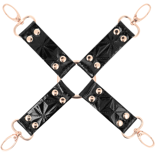 BEGME - BLACK EDITION HOG TIE CUERO VEGANO · BEGME FETISH GAMES · Esposas de fijación