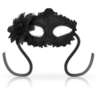 OHMAMA – MASKS ANTIZAZ ESTILO VENECIANO FLOR LATERAL – NEGRA