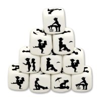 DIABLO PICANTE - DADO DE POSTURAS BLANCO · DIVERTY SEX · Juego de Dados