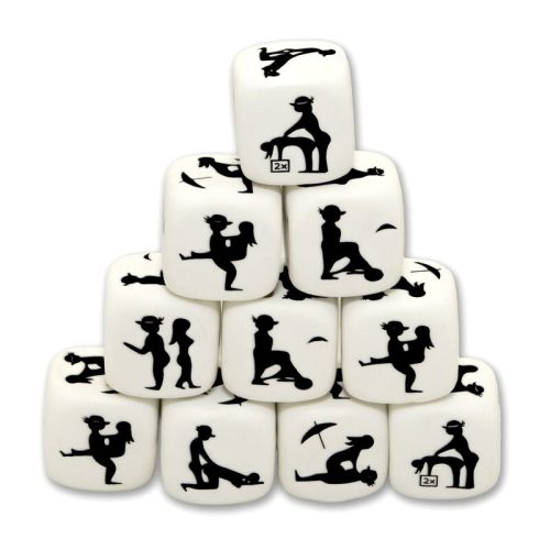 DIABLO PICANTE - DADO DE POSTURAS BLANCO · DIVERTY SEX · Juego de Dados