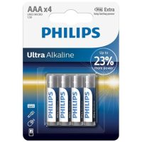 PHILIPS - ULTRA ALKALINE PILA AAA LR03 BLISTER*4 · PHILLIPS · Pilas Alcalinas