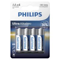 PHILIPS - ULTRA ALKALINE PILA AA LR6 BLISTER*4 · PHILLIPS · Pilas Alcalinas