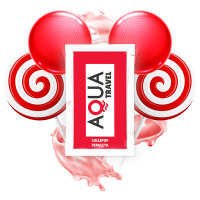 AQUA TRAVEL - LUBRICANTE BASE AGUA SABOR PIRULETA 6 ML · AQUA · Con deliciosos Sabores