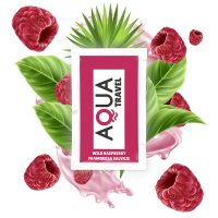 AQUA TRAVEL - LUBRICANTE BASE AGUA SABOR FRAMBUESA SALVAJE 6 ML · AQUA · Con deliciosos Sabores