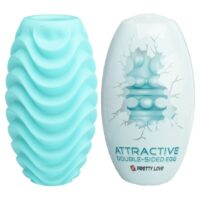 PRETTY LOVE - HUEVO MASTURBADOR DOBLE CARA TURQUESA · PRETTY LOVE · Masturbadores varios