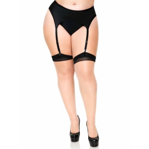 LEG AVENUE – MEDIAS NUDE CON TACON CUBANO Y COSTURA TRASERA PLUS