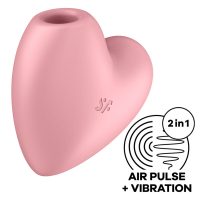SATISFYER - CUTIE HEART ESTIMULADOR Y VIBRADOR AZUL