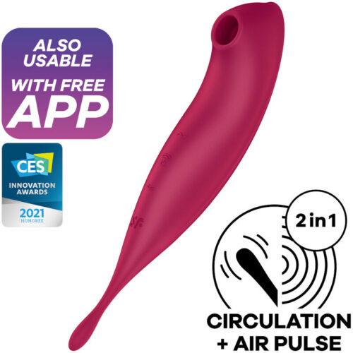 SATISFYER – TWIRLING PRO+ ESTIMULADOR Y VIBRADOR APP VERDE