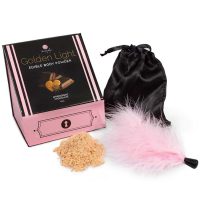 SECRETPLAY - GOLDEN LIGHT KIT POLVOS COMESTIBLES Y PLUMA CHOCOLATE AFRODISIACO · SECRETPLAY · Polvos Comestibles
