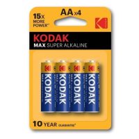 KODAK - MAX SUPER PILA ALCALINA AA LR6 BLISTER*4 · KODAK · Pilas Alcalinas