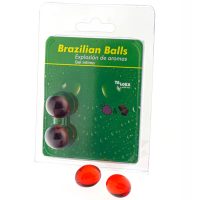 TALOKA - BRAZILIAN BALLS GEL ÍNTIMO FRESA  CHOCOLATE 2 BOLAS · DIVERTY SEX · Bolas Brazilian Balls