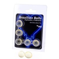 TALOKA - BRAZILIAN BALLS GEL EXCITANTE EFECTO FRIO Y VIBRACIÓN 5 BOLAS · DIVERTY SEX · Efecto Frío