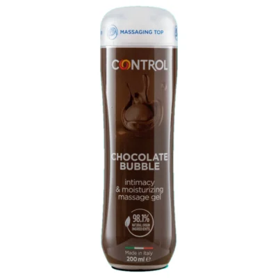 CONTROL - GEL DE MASAJE 3 EN 1 CHOCOLATE BUBBLE 200 ML · CONTROL · Con deliciosos Sabores