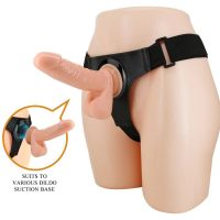 PRETTY LOVE - HARNESS BRIEFS ARNÉS UNIVERSAL CON DILDO TOM 20 CM NATURAL · PRETTY LOVE · Arneses sin Vibración