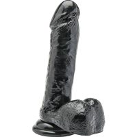 GET REAL - DILDO 18 CM CON TESTÍCULOS NEGRO · GET REAL · Penes realísticos