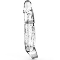 GET REAL - EXTENSIÓN LARGO 19 CM TRANSPARENTE · GET REAL · Fundas Pene con Extensión