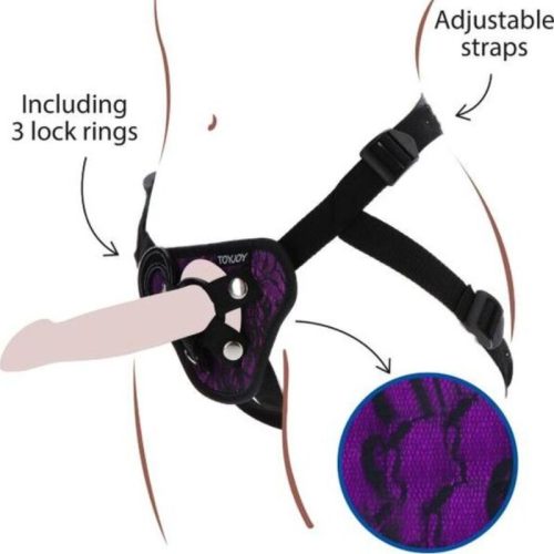 GET REAL – STRAP-ON LACE HARNÉS MORADO