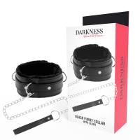 DARKNESS - COLLAR CONFORTABLE DE POSTURA CON CADENA LEATHER · DARKNESS · Collares