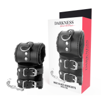 DARKNESS - ESPOSAS CUERO CON FORRO AJUSTABLES NEGRO · DARKNESS · Esposas
