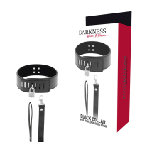 DARKNESS - COLLAR BDSM CON CANDADO NEGRO · DARKNESS · Collares