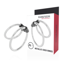 DARKNESS - ANILLA METAL DOBLE PARA EL PENE · DARKNESS · Anillos sin vibración