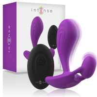 INTENSE - SHELLY DUO ANAL-PERINEO , VAGINAL-CLITORIS REMOTO MORADO · INTENSE · Vibradores control remoto