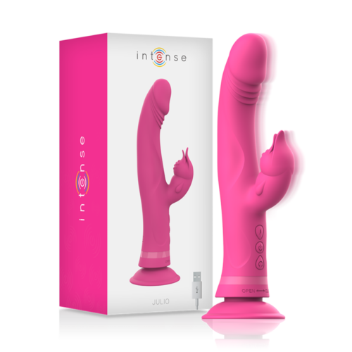 INTENSE - JULIO VIBRADOR RABBIT SILICONA ROSA · INTENSE · Vibradores Rabbit