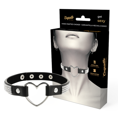 COQUETTE CHIC DESIRE - CHOKER CUERO VEGANO CORAZON · COQUETTE CHIC DESIRE · Collares