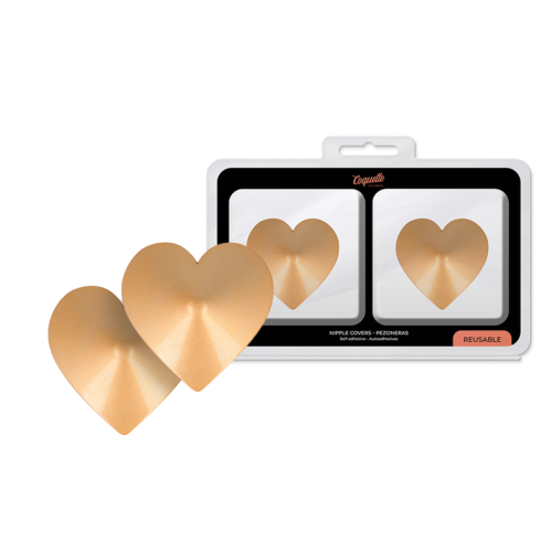 COQUETTE CHIC DESIRE – CUBRE PEZONES METAL CORAZONES DORADOS