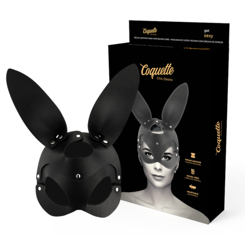 COQUETTE CHIC DESIRE - MASCARA CUERO VEGANO CON OREJAS DE CONEJO · COQUETTE CHIC DESIRE · Máscaras