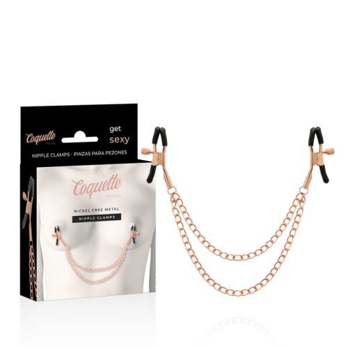 COQUETTE CHIC DESIRE - FANTASY PINZAS METALICAS PEZONES CON CADENA · COQUETTE CHIC DESIRE · Toys Fabricados en Metal