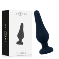 INTENSE - ANAL PLUG PIPO S SILICONE NEGRO 9.8 CM · INTENSE · Anal
