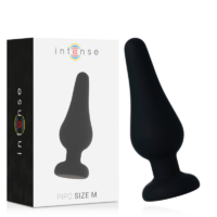 INTENSE - ANAL PLUG PIPO M SILICONE NEGRO 11 CM · INTENSE · Anal