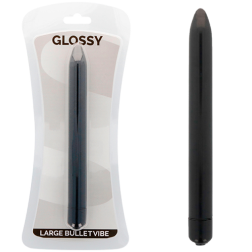 GLOSSY - SLIM VIBRADOR NEGRO · GLOSSY · Balas vibradoras