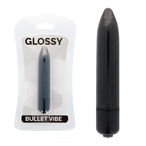 GLOSSY - THIN VIBRADOR NEGRO · GLOSSY · Balas vibradoras