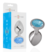 INTENSE - PLUG ANAL METAL ALUMINIO CON CRISTAL AZUL TALLA S · INTENSE · Toys Fabricados en Metal