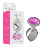INTENSE - PLUG ANAL METAL ALUMINIO CON CRISTAL ROSA TALLA M · INTENSE · Toys Fabricados en Metal