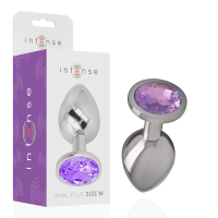 INTENSE - PLUG ANAL METAL ALUMINIO CON CRISTAL VIOLETA TALLA M · INTENSE · Toys Fabricados en Metal