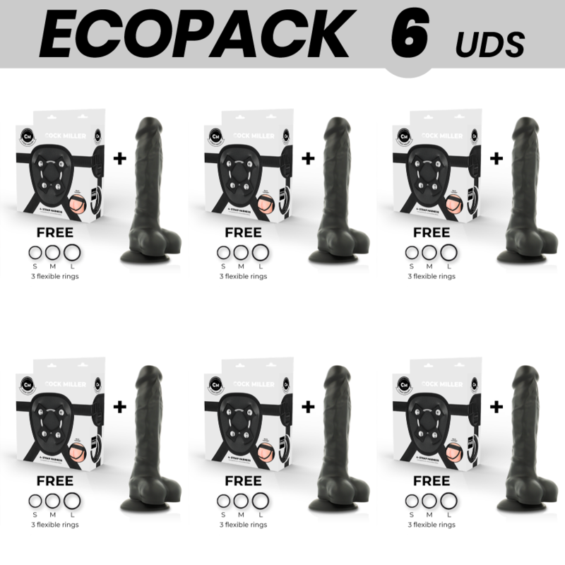 ECOPACK 6 UDS - COCK MILLER ARNES + SILICONA DENSITY ARTICULABLE COCKSIL NEGRO 19,5 CM 8 img 145836 3bb3d46c7f2e773770e6cc0595b9ccf6 1