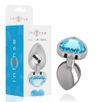 INTENSE - PLUG ANAL METAL ALUMINIO CORAZÓN AZUL TALLA L · INTENSE · Toys Fabricados en Metal