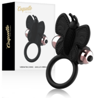 COQUETTE CHIC DESIRE - COCK RING BUTTERFLY ANILLO VIBRADOR NEGRO / GOLD · COQUETTE CHIC DESIRE · Anillos con Vibración