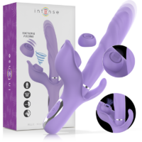 INTENSE - BILLIE VIBRADOR MULTIFUNCIÓN RECARGABLE SUCCIONADOR CON PULSADOR MORADO · INTENSE · Vibradores Rabbit