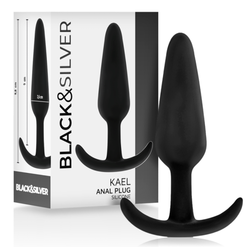 BLACKSILVER - KAEL PLUG ANAL SILICONA CON ASA MEDIANO · BLACKSILVER · Anal