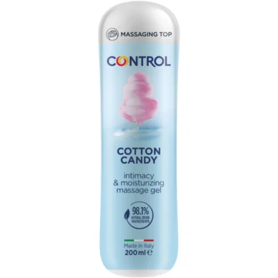 CONTROL - MASAJE GEL 3 EN 1 ALGODÓN DE AZÚCAR 200 ML · CONTROL · Con deliciosos Sabores