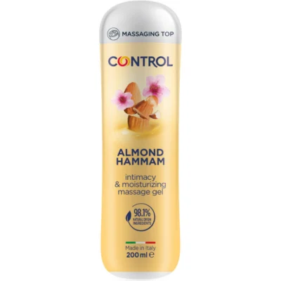 CONTROL - MASAJE GEL 3 EN 1 LECHE DE ALMENDRA 200 ML · CONTROL · Con deliciosos Sabores