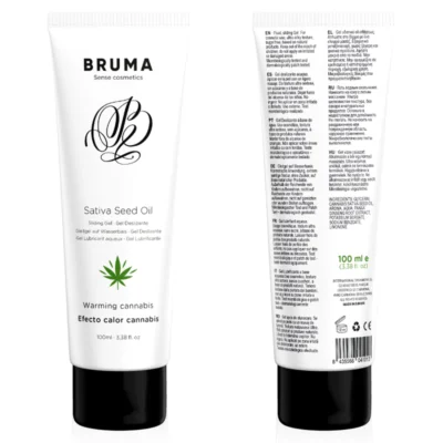 BRUMA - GEL DESLIZANTE CON ACEITE DE SEMILLA EFECTO CALOR SABOR CANNABIS 100 ML · BRUMA · Con deliciosos Sabores