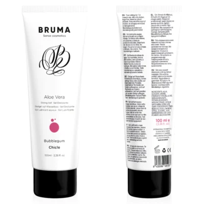 BRUMA - GEL DESLIZANTE CON ALOE VERA SABOR A CHICLE 100 ML · BRUMA · Con deliciosos Sabores