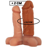 VIRILXL – EXTENSIÓN DE PENE LIQUID SILICONE V3 MARRÓN
